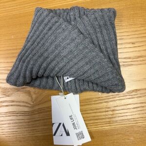 Zara 1-5 years toddler kids boys girls Gray Ribbed Knit Scarf warm neck
